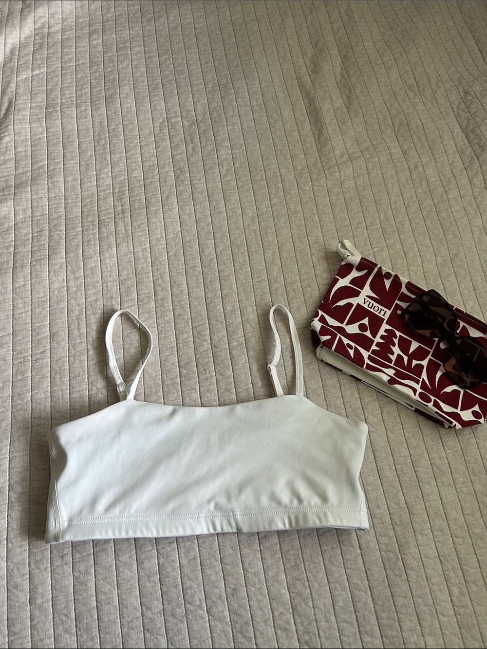 Better bodies, bandeau sport bra white large